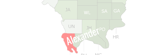 Alexander County Map