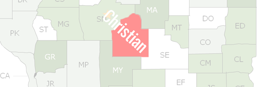 Christian County Map