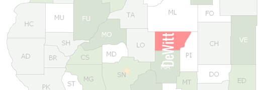 DeWitt County Map