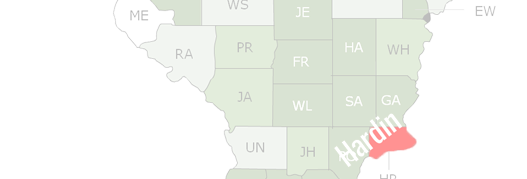 Hardin County Map