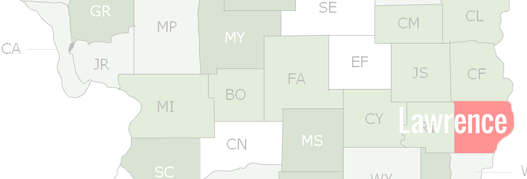 Lawrence County Map