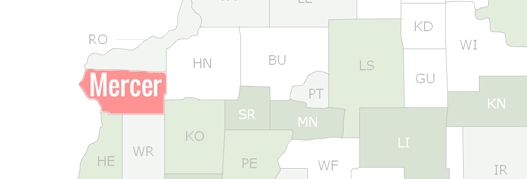 Mercer County Map