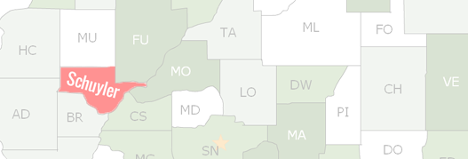 Schuyler County Map