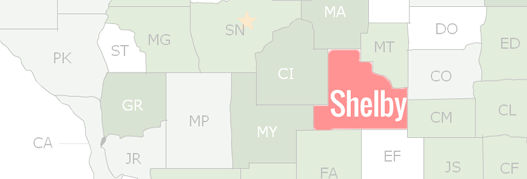 Shelby County Map