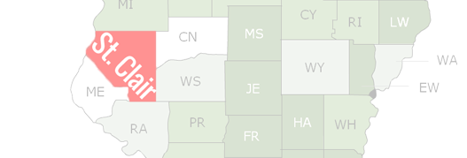 St. Clair County Map